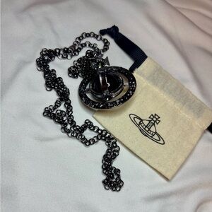 Vivienne Westwood Black Orb Necklace